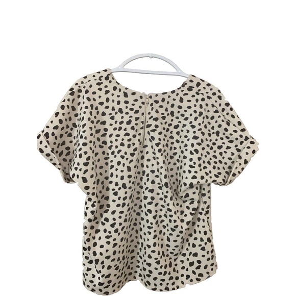 Melloday/ Anthropologie Women’s White With Black Design,back Zip Up Size. M. B28 - Picture 2 of 4